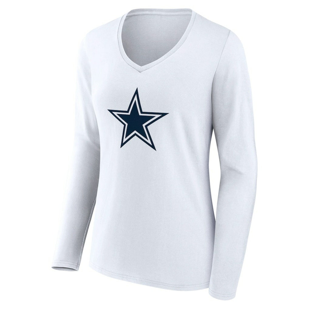 Women's Team Authentic Personalized Name & Number Long Sleeve V-Neck T-Shirt - Dallas Cowboys T-shirts