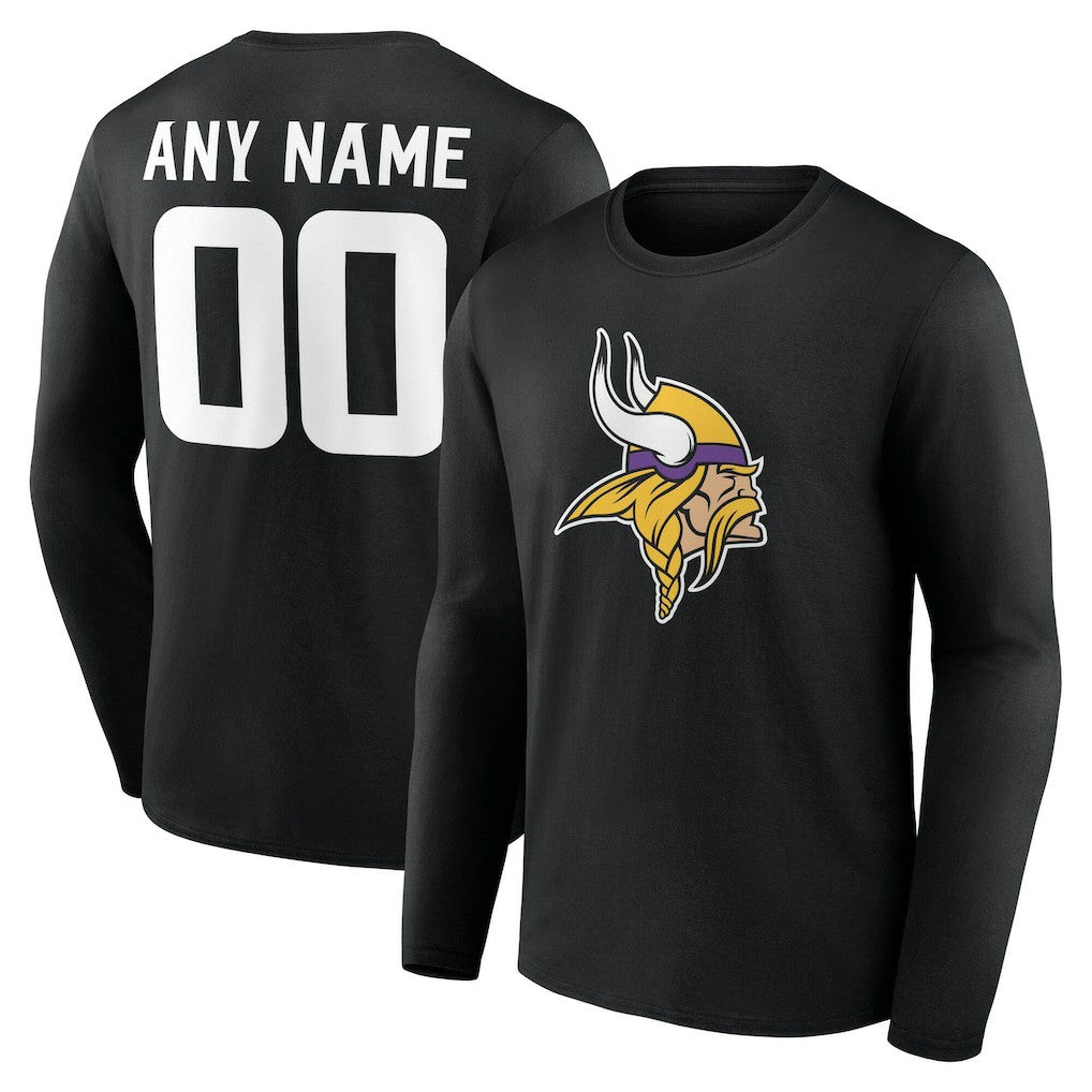 Team Authentic Personalized Name & Number Long Sleeve T-Shirt - Minnesota Vikings T-shirts