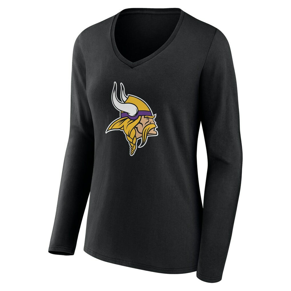 Women's Team Authentic Personalized Name & Number Long Sleeve V-Neck T-Shirt - Minnesota Vikings T-shirts