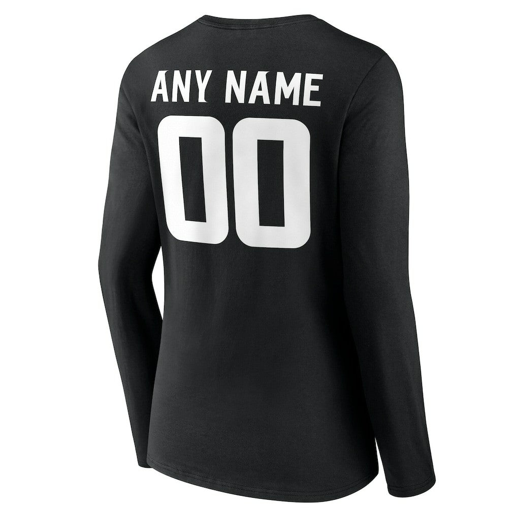 Women's Team Authentic Personalized Name & Number Long Sleeve V-Neck T-Shirt - Minnesota Vikings T-shirts