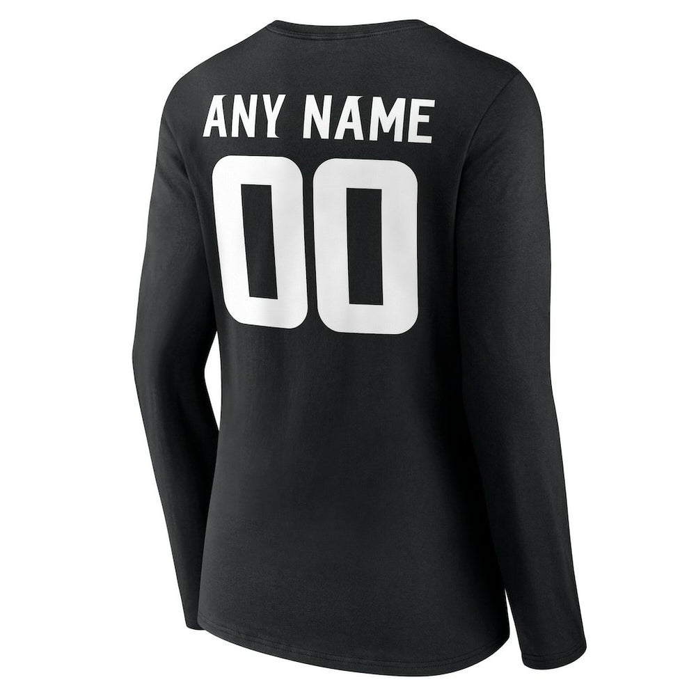 Women's Team Authentic Personalized Name & Number Long Sleeve V-Neck T-Shirt - Minnesota Vikings T-shirts