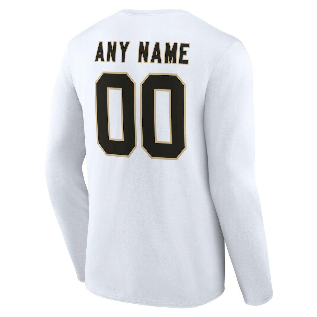 Team Authentic Personalized Name & Number Long Sleeve T-Shirt - New Orleans Saints T-shirts