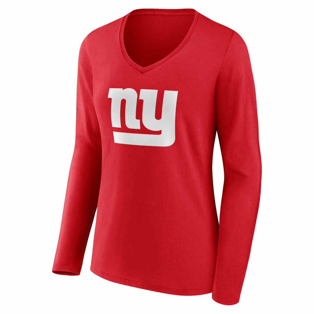 Women's Team Authentic Personalized Name & Number Long Sleeve V-Neck T-Shirt - New York Giants T-shirts