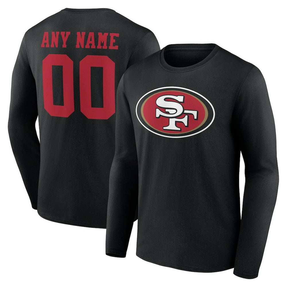 Team Authentic Personalized Name & Number Long Sleeve T-Shirt - San Francisco 49ers T-shirts