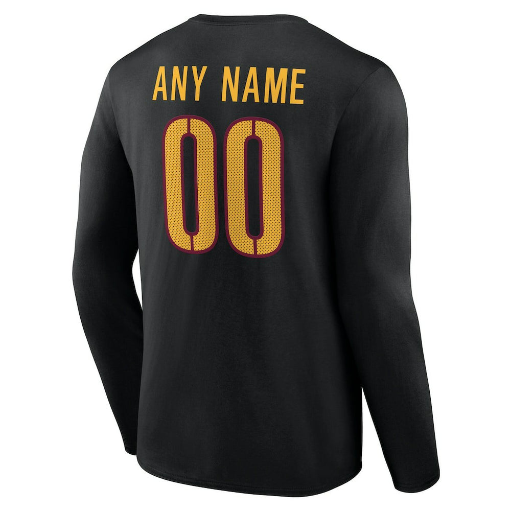 Team Authentic Personalized Name & Number Long Sleeve T-Shirt - Washington Commanders T-shirts