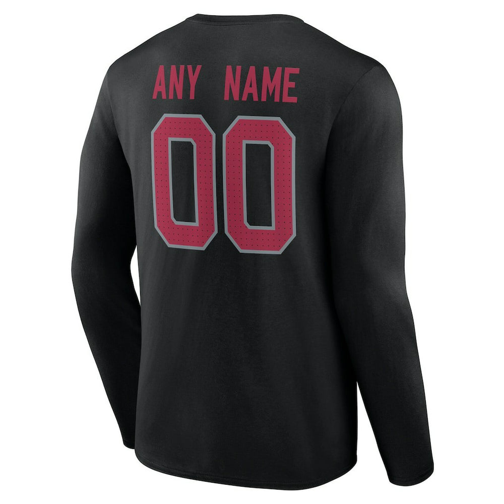 Team Authentic Personalized Name & Number Long Sleeve T-Shirt - Arizona Cardinals T-shirts