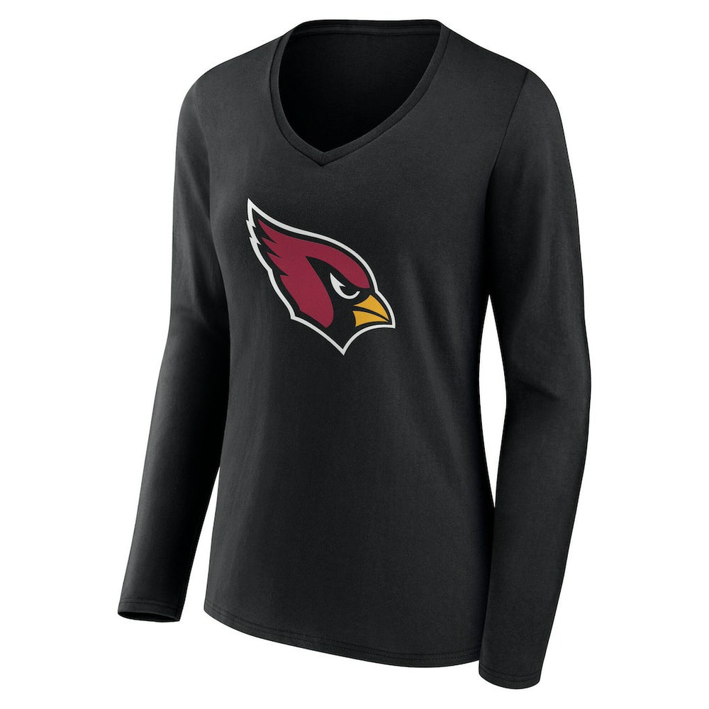Women's Team Authentic Personalized Name & Number Long Sleeve V-Neck T-Shirt - Arizona Cardinals T-shirts