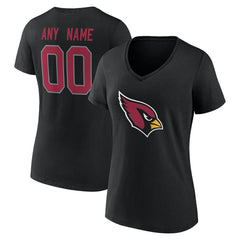 Women's Team Authentic Personalized Name & Number V-Neck T-Shirt - Arizona Cardinals T-shirts