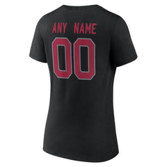 Women's Team Authentic Personalized Name & Number V-Neck T-Shirt - Arizona Cardinals T-shirts