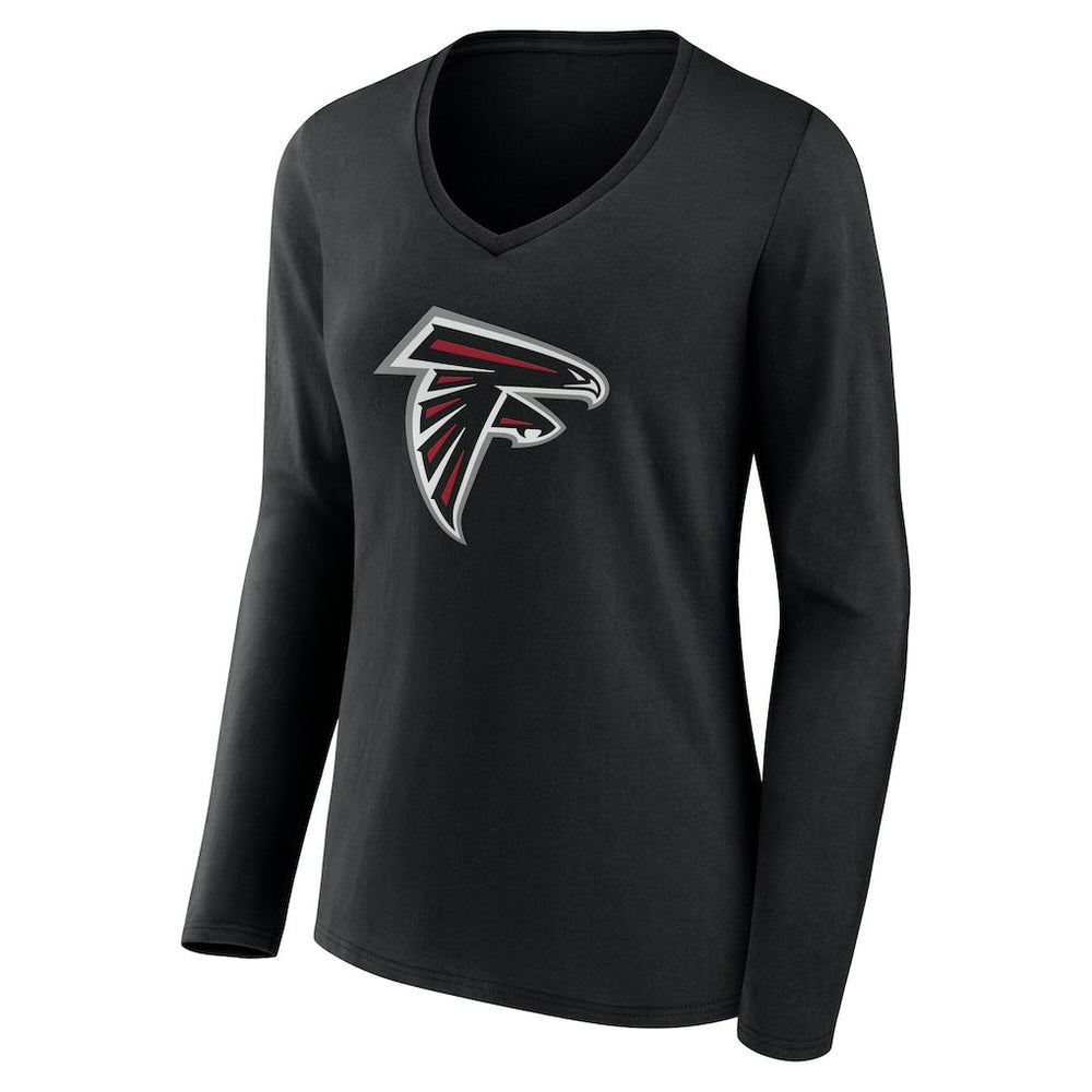 Women's Team Authentic Personalized Name & Number Long Sleeve V-Neck T-Shirt - Atlanta Falcons T-shirts