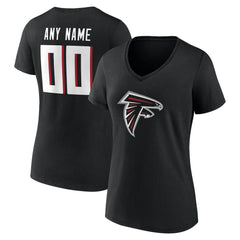 Women's Team Authentic Personalized Name & Number V-Neck T-Shirt - Atlanta Falcons T-shirts