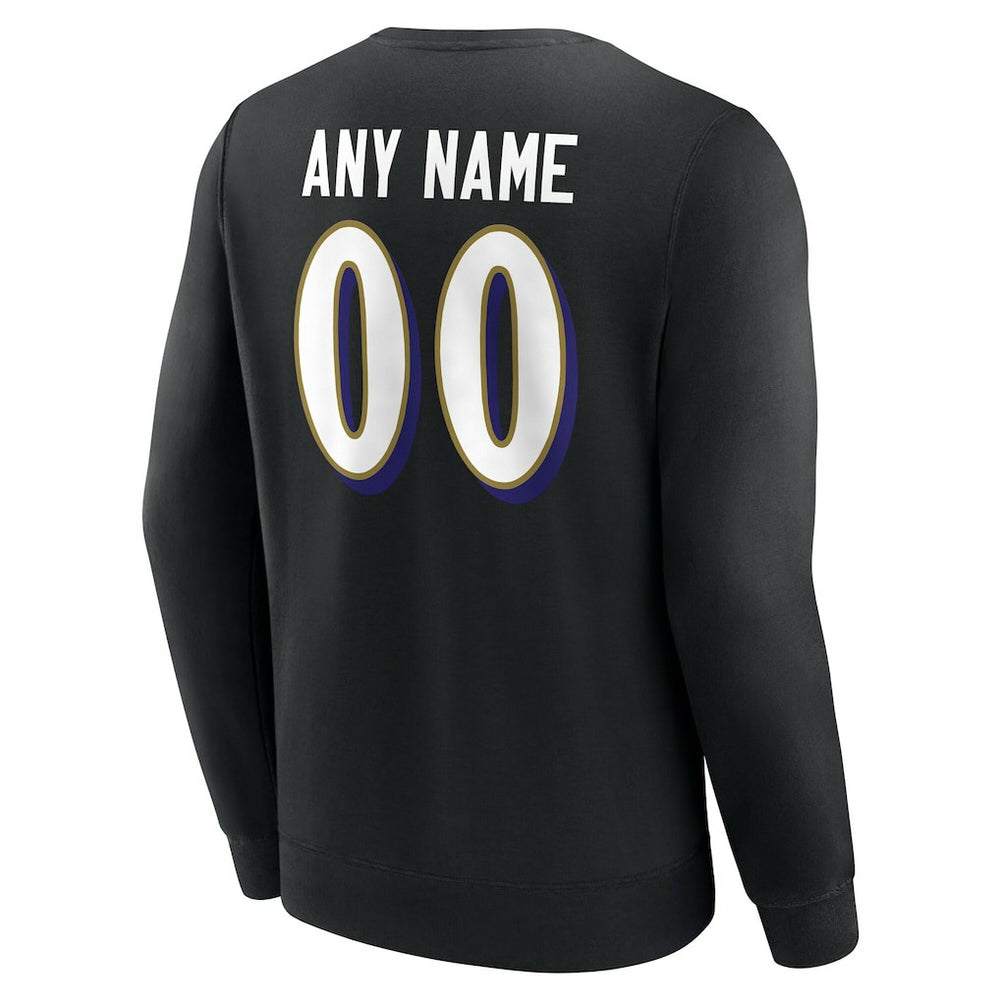 Team Authentic Personalized Name & Number Sweatshirt - Baltimore Ravens Sweatshirts