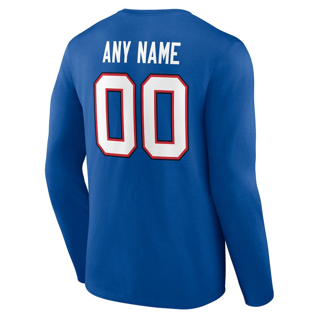 Team Authentic Personalized Name & Number Long Sleeve T-Shirt - Buffalo Bills T-shirts