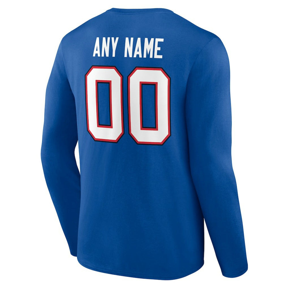 Team Authentic Personalized Name & Number Long Sleeve T-Shirt - Buffalo Bills T-shirts