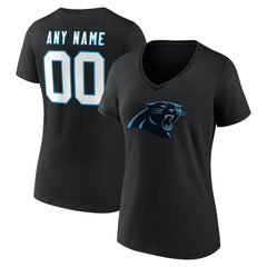 Women's Team Authentic Personalized Name & Number V-Neck T-Shirt - Carolina Panthers T-shirts