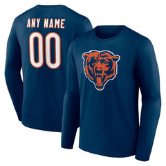 Team Authentic Personalized Name & Number Long Sleeve T-Shirt - Chicago Bears T-shirts