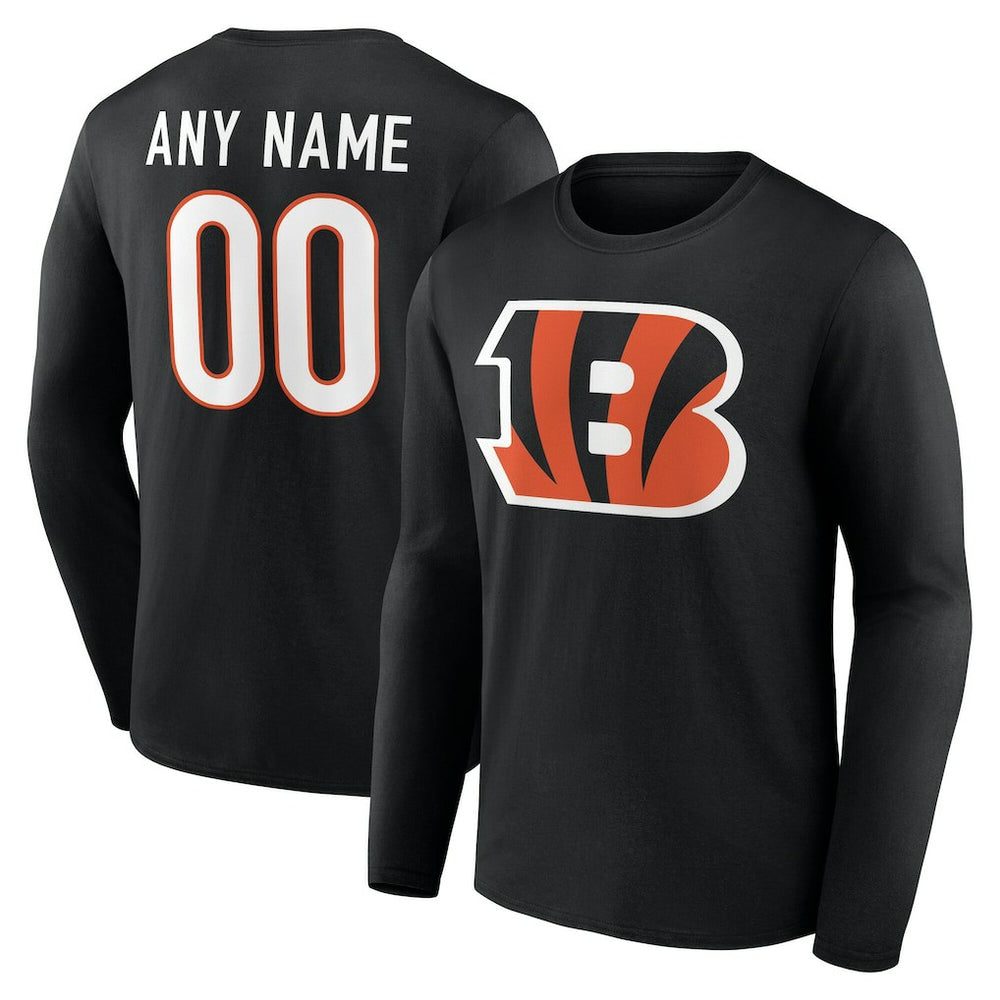 Team Authentic Personalized Name & Number Long Sleeve T-Shirt - Cincinnati Bengals T-shirts