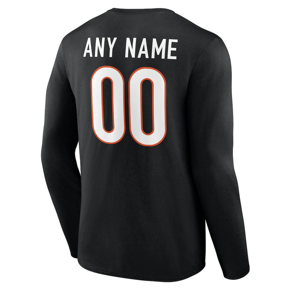 Team Authentic Personalized Name & Number Long Sleeve T-Shirt - Cincinnati Bengals T-shirts