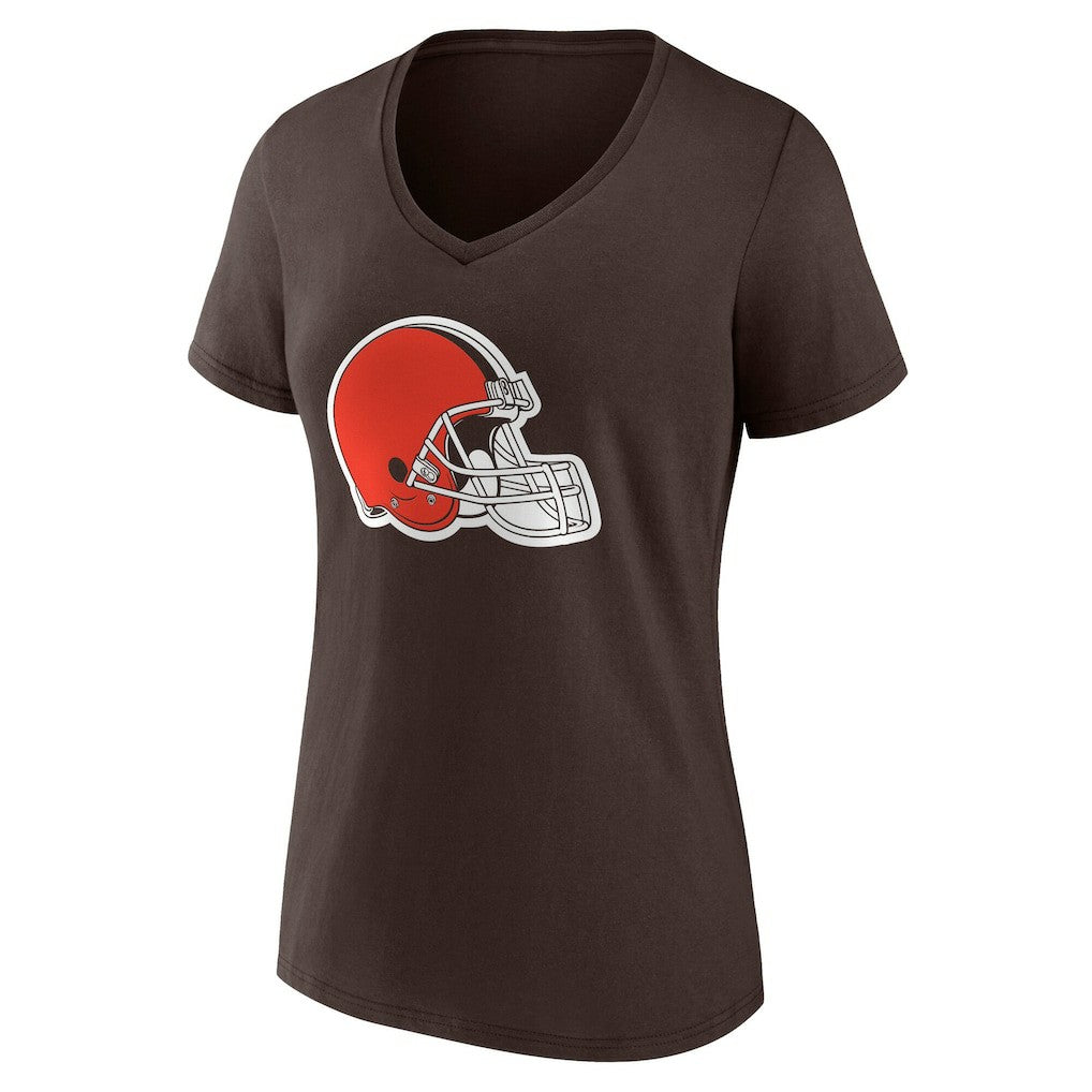 Women's Team Authentic Personalized Name & Number V-Neck T-Shirt - Cleveland Browns T-shirts