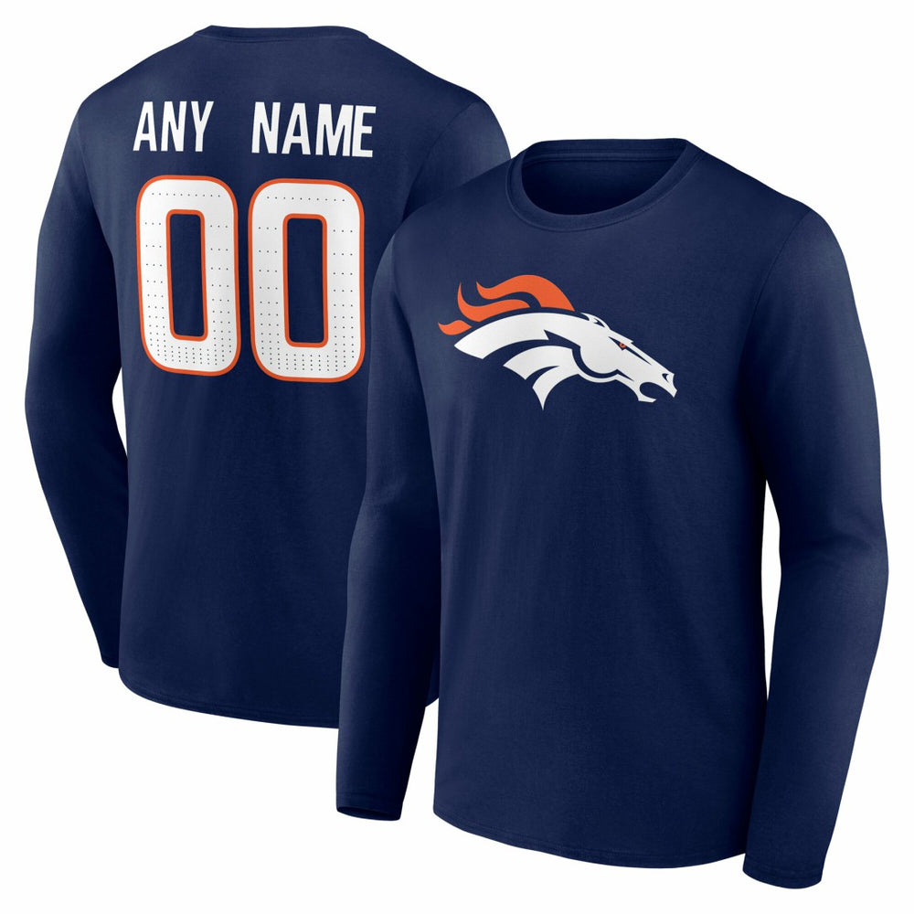 Team Authentic Personalized Name & Number Long Sleeve T-Shirt - Denver Broncos T-shirts