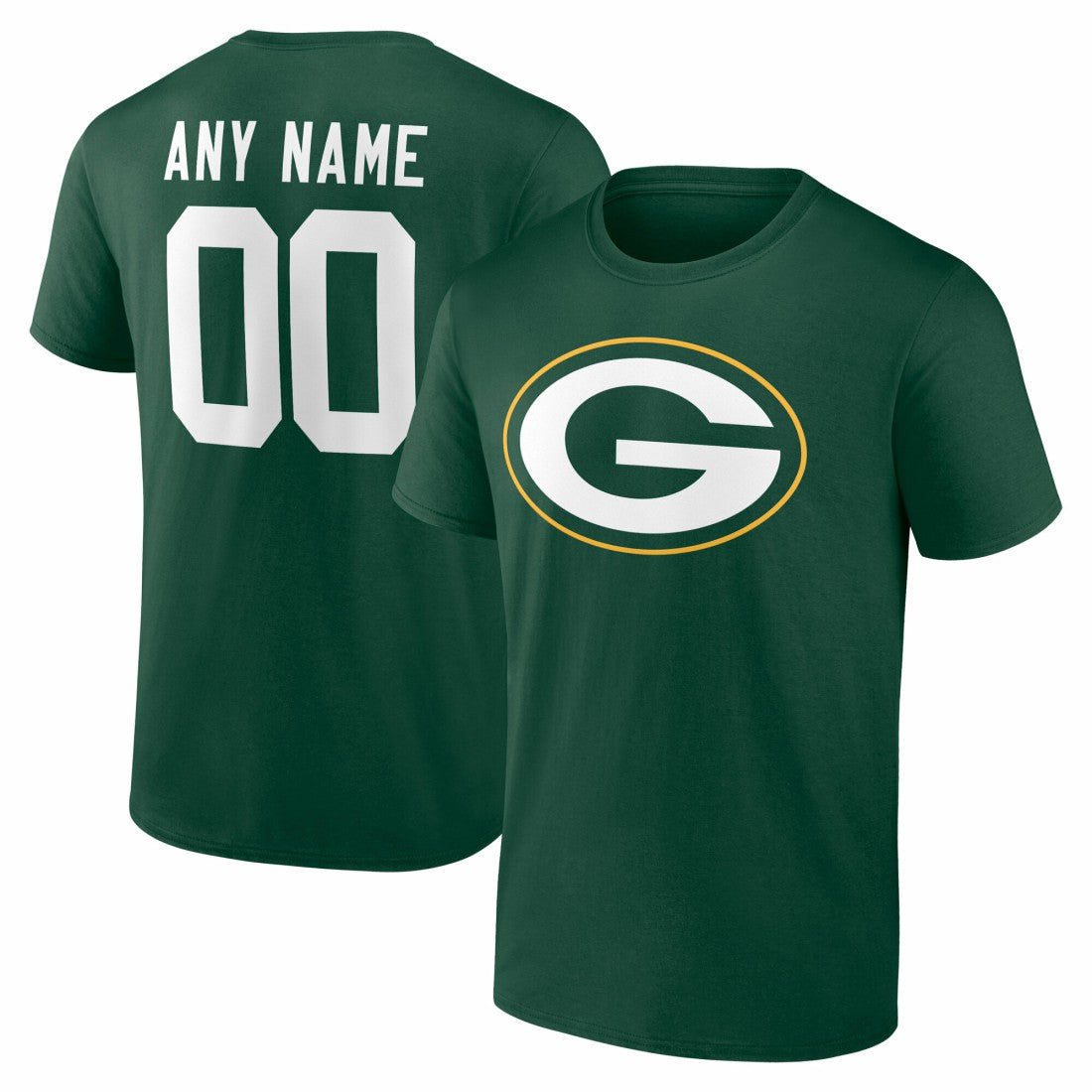 Team Authentic Personalized Name & Number T-Shirt - Green Bay Packers T-shirts
