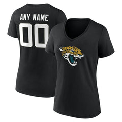 Women's Team Authentic Personalized Name & Number V-Neck T-Shirt - Jacksonville Jaguars T-shirts