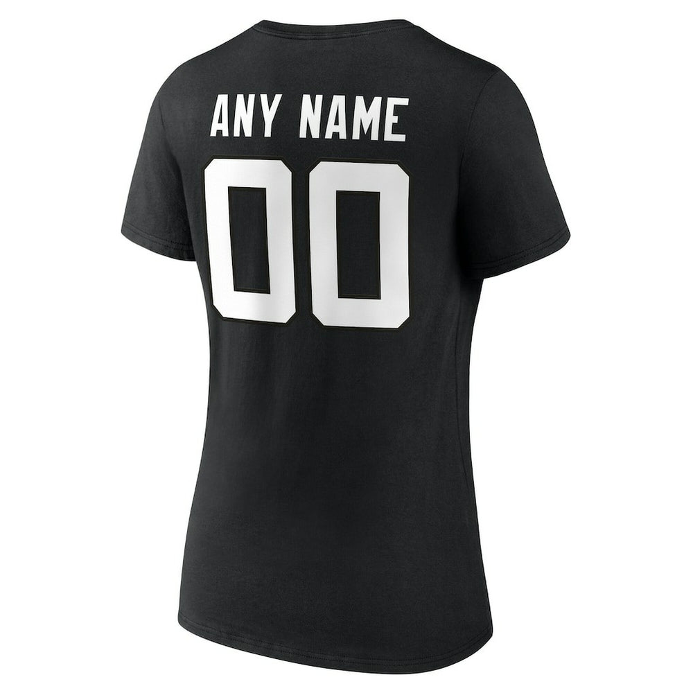Women's Team Authentic Personalized Name & Number V-Neck T-Shirt - Jacksonville Jaguars T-shirts