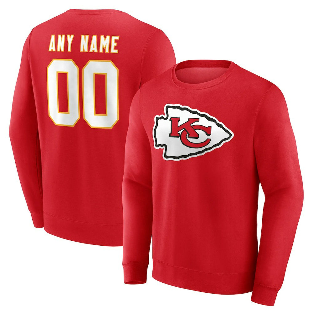 Team Authentic Personalized Name & Number Sweatshirt - Kansas City Chiefs Sweatshirts