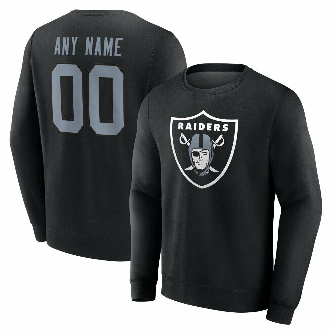 Team Authentic Personalized Name & Number Sweatshirt - Las Vegas Raiders Sweatshirts