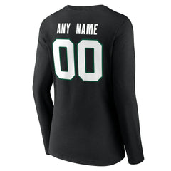 Women's Team Authentic Personalized Name & Number Long Sleeve V-Neck T-Shirt - New York Jets T-shirts