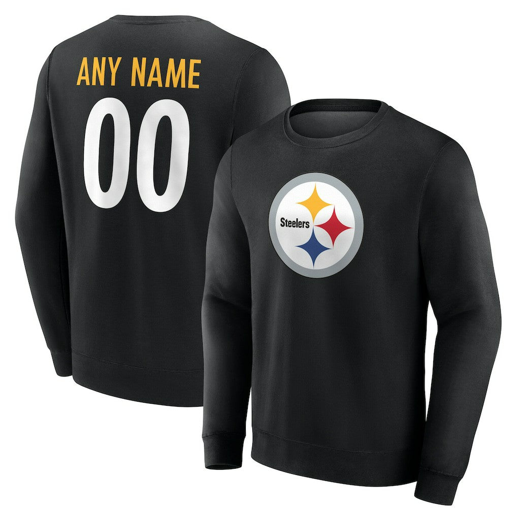Team Authentic Personalized Name & Number Sweatshirt - Pittsburgh Steelers Sweatshirts