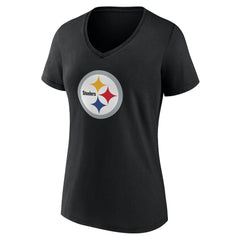Women's Team Authentic Personalized Name & Number V-Neck T-Shirt - Pittsburgh Steelers T-shirts