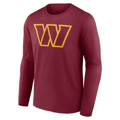Team Authentic Personalized Name & Number Long Sleeve T-Shirt - Washington Commanders T-shirts