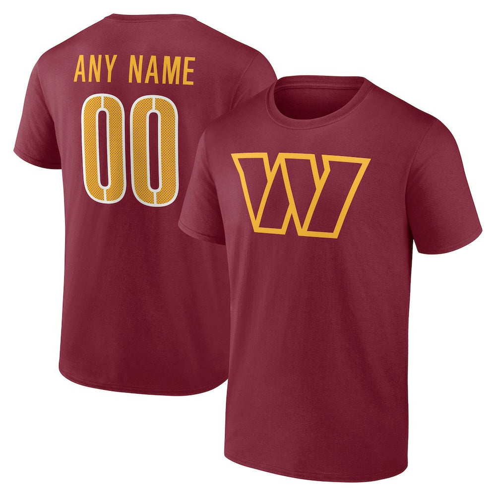 Team Authentic Personalized Name & Number T-Shirt - Washington Commanders T-shirts