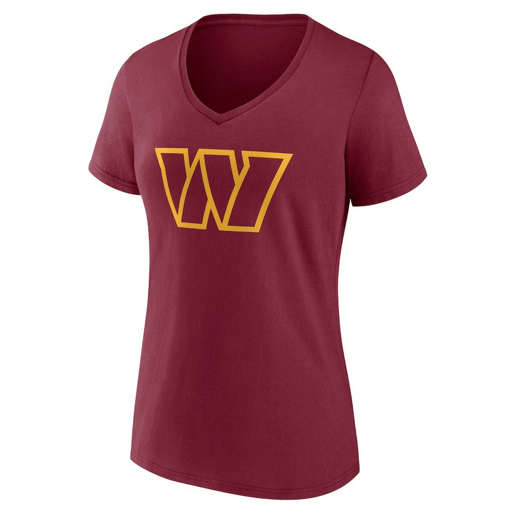 Women's Team Authentic Personalized Name & Number V-Neck T-Shirt - Washington Commanders T-shirts