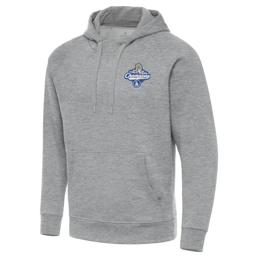 Heather Gray Los Angeles Dodgers Antigua Back-to-Back World Series Champions Victory Hoodie