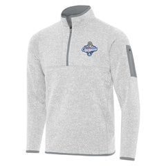 Heather Gray Los Angeles Dodgers Antigua Back-to-Back World Series Champions Fortune Quarter-Zip Pullover
