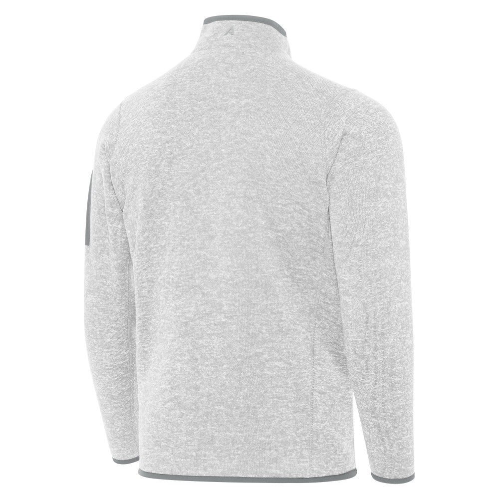 Heather Gray Los Angeles Dodgers Antigua Back-to-Back World Series Champions Fortune Quarter-Zip Pullover