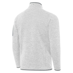 Heather Gray Los Angeles Dodgers Antigua Back-to-Back World Series Champions Fortune Quarter-Zip Pullover