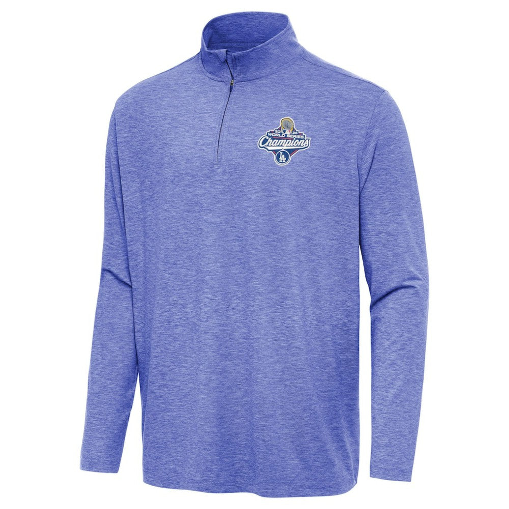 Heather Royal Los Angeles Dodgers Antigua 2025 World Series Champions Hunk Quarter-Zip Top