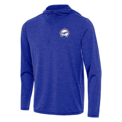 Heather Royal Los Angeles Dodgers Antigua Back-to-Back World Series Champions Tidy Quarter-Zip Hoodie