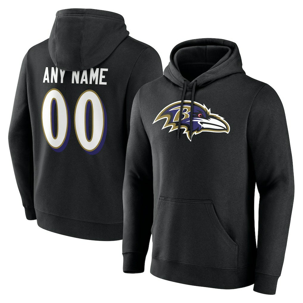 Big & Tall Team Authentic Custom Hoodie - Baltimore Ravens Hoodies