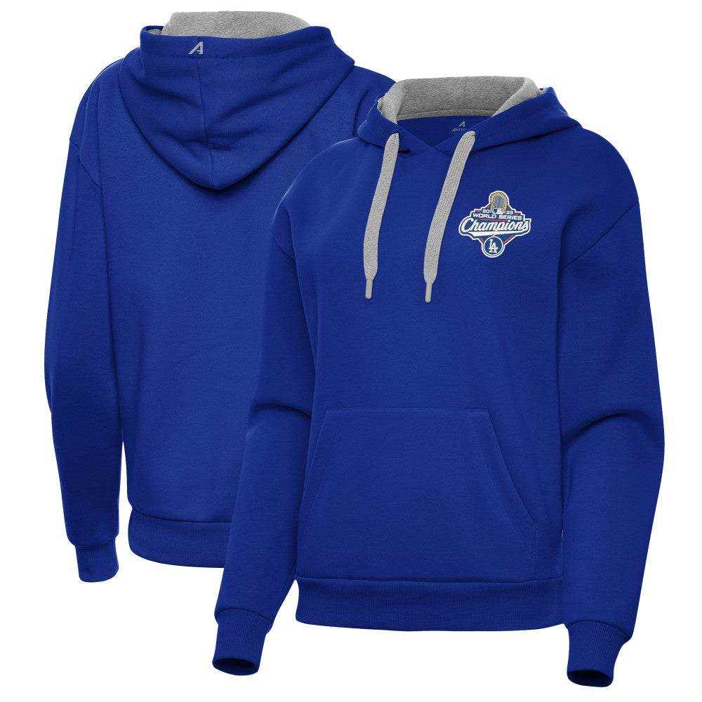 Royal Los Angeles Dodgers Antigua Women's 2025 World Series Champions Victory Hoodie