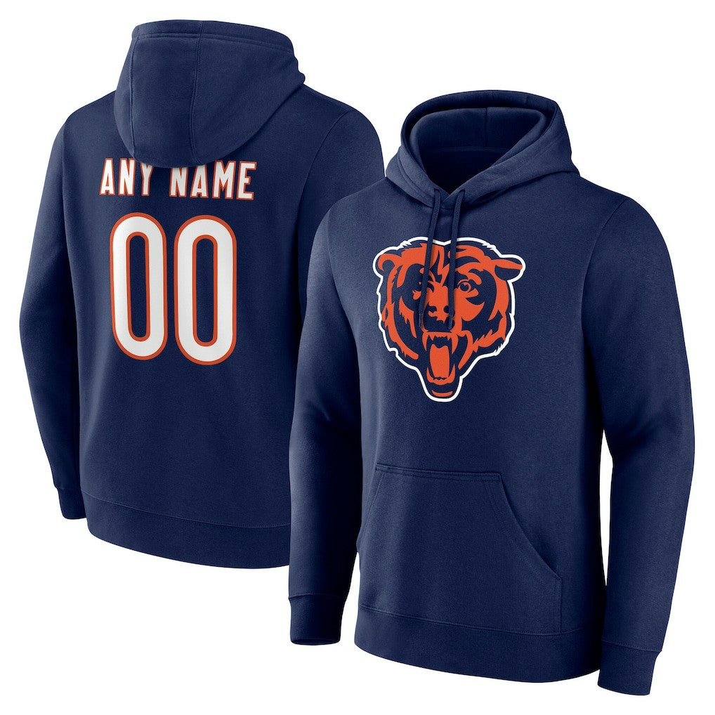 Big & Tall Team Authentic Custom Hoodie - Chicago Bears Hoodies