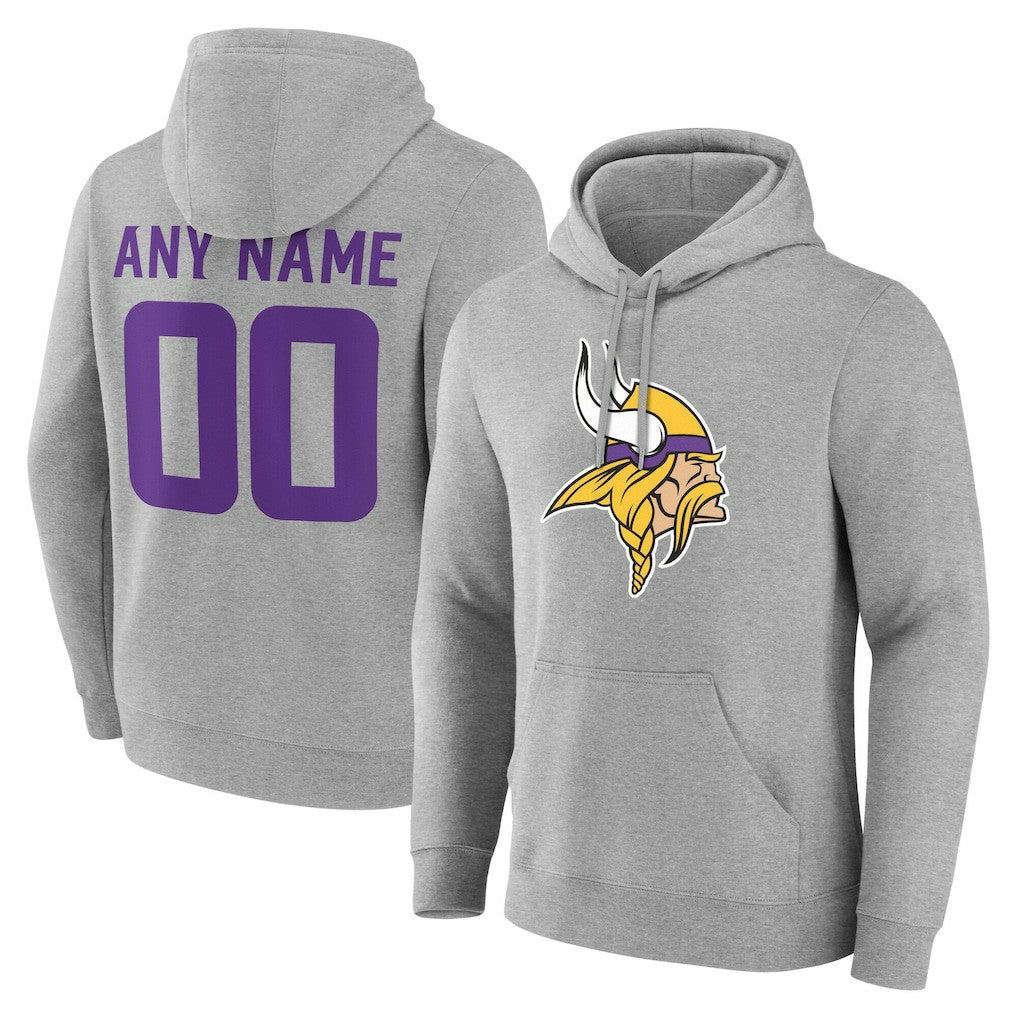Big & Tall Team Authentic Custom Hoodie - Minnesota Vikings Hoodies