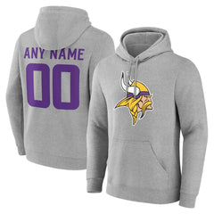 Big & Tall Team Authentic Custom Hoodie - Minnesota Vikings Hoodies