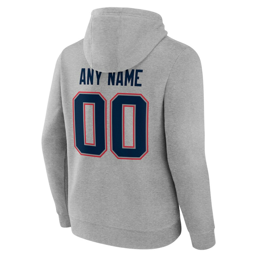 Big & Tall Team Authentic Custom Hoodie - New England Patriots Hoodies