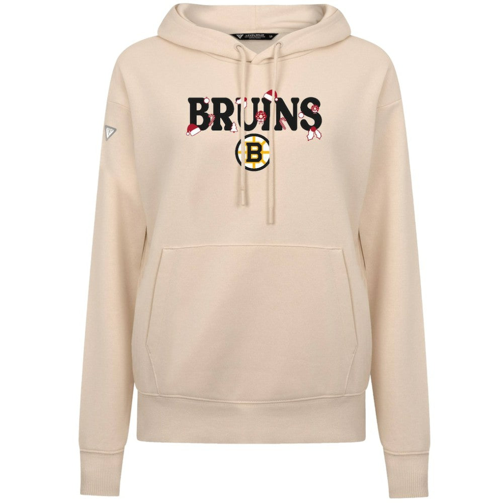 NHL Boston Bruins Levelwear Women's Festive Holiday Adorn Hoodie