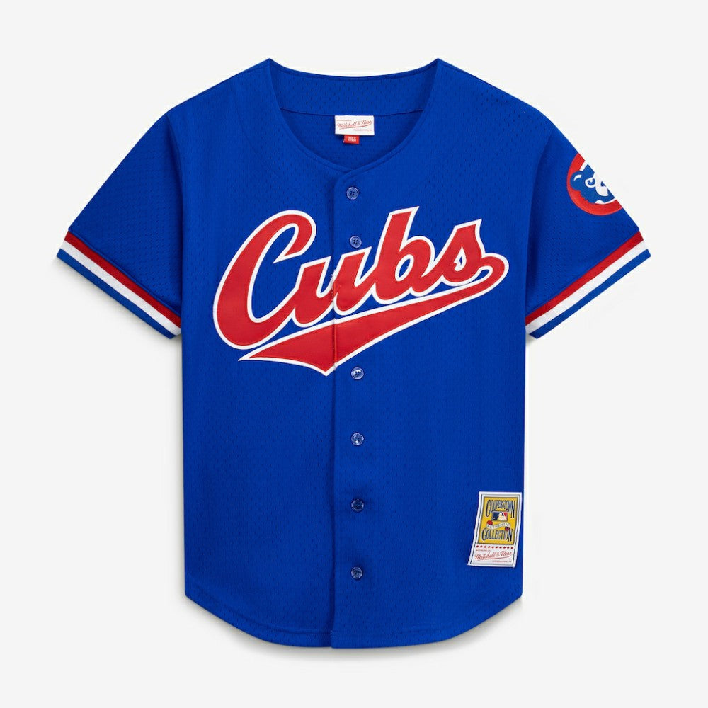 Royal Ryne Sandberg Chicago Cubs Mitchell & Ness Cooperstown Collection 1996 Mesh Batting Practice Button-Up Jersey