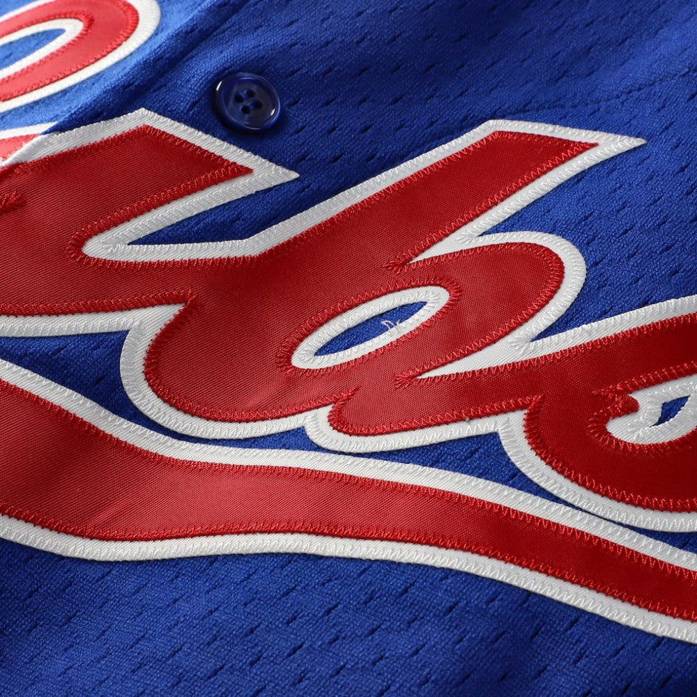 Royal Ryne Sandberg Chicago Cubs Mitchell & Ness Cooperstown Collection 1996 Mesh Batting Practice Button-Up Jersey